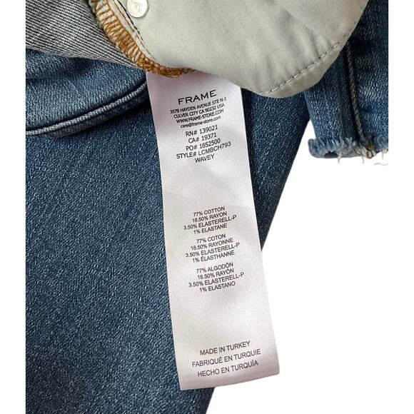 Frame Blue Le Crop Stretch Mini Boot Cropped Pants Women Size 30 | 30-2 - Picture 3 of 9